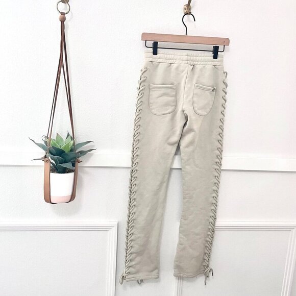Hidden Cult Lace Up Wynn Lace Up Sweatpants Taupe Size S - Picture 3 of 7